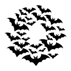 Naklejka premium Bat silhouette