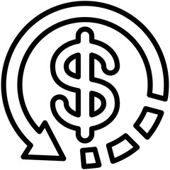 Rebate Outline Icon