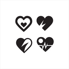 vector illustration of heart icons