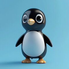 Obraz premium 3D rendering style cute penguin toy