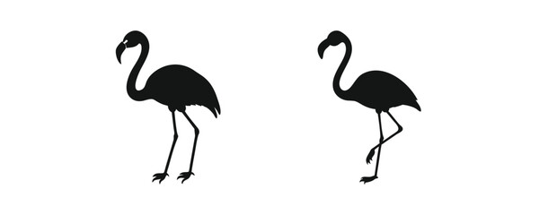 Fototapeta premium flamingo silhouette vector flamingo, bird,