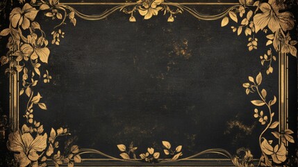 Elegant Vintage Floral Frame Design for Stylish Backgrounds