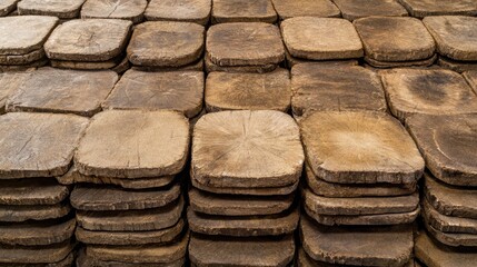 Bricks stacked in a traditional running bond pattern, forming a solid structure.
