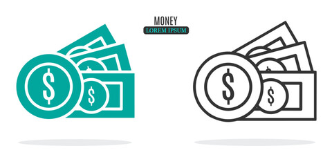 Illustration symbol. Money abstract illustration design. Stock vector icon.