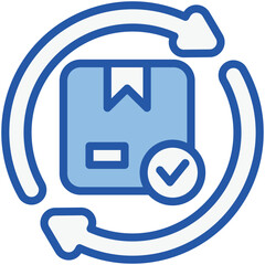 Restock Blue White Icon