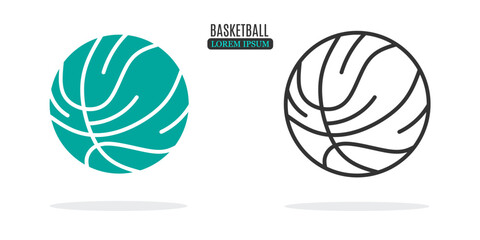 Fototapeta premium Illustration symbol. Basketball abstract illustration design. Stock vector icon.