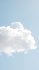 A High-Key, Brightly Lit Background Showcasing A Soft, Fluffy White Cloud Formation, Shot From A Low Angle, Creating A Feeling Of Lightness And Spaciousness, With A Soft Focus.