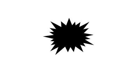 Black Explosion Shape Vector Illustration