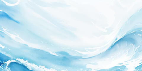 
Calm and Powerful Ocean Wave Patterns: A Gentle and Flowing Watercolor Art Piece Depicting Rolling Waves, with Layered Blue and White Tones Creating a Serene Atmosphere
