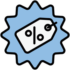 Massive Discount Blue Black Icon