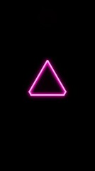 A Minimalist Background Composed Of A Single, Bold Geometric Shape In Bright Neon Pink Against A Matte Black Backdrop, A Vector Graphic.