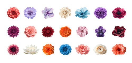 Colorful flowers in a lovely pattern