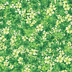 st. patrick's day seamless pattern background - shamrock, clover