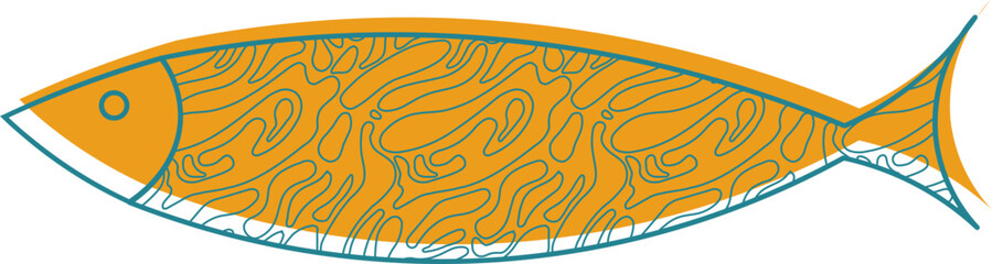 Minimalist Fish Silhouette - Clean and Elegant