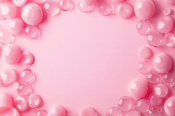 Sweet Bubble Gum Canvas: Vibrant Pink Background with Playful Candy Essence