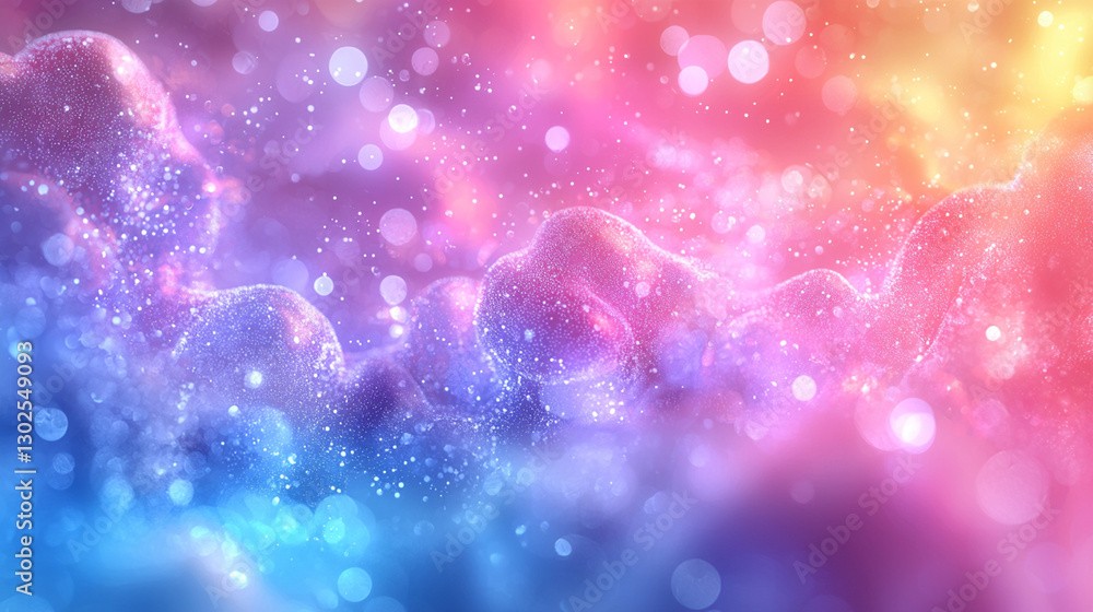 Poster abstract colorful particles background
