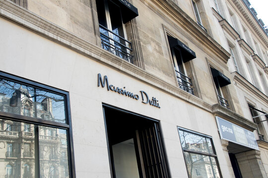 Shop and company logo maximo dutti