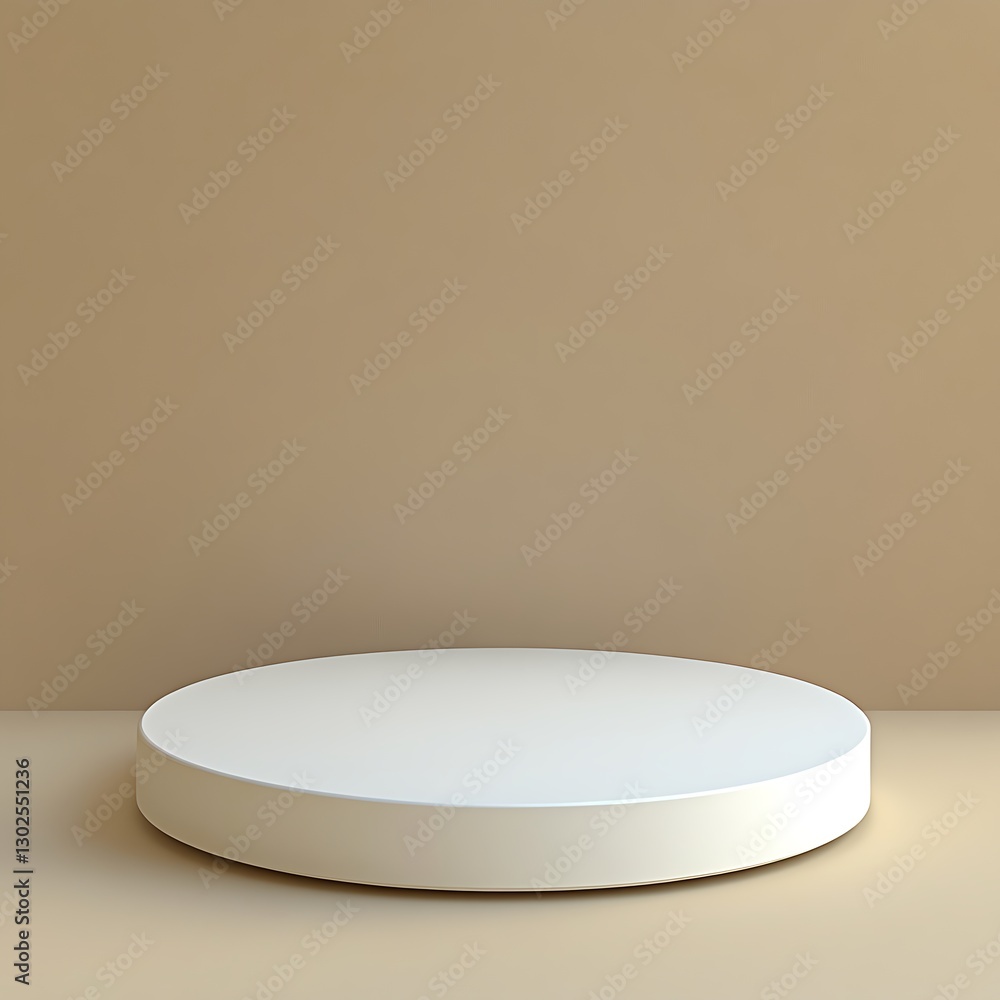 Poster white circular platform minimalist studio product display