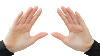 Reaching Out: Two hands, forming a gesture of connection or protection, presented in a well-lit, artistic setting.