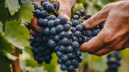 熟成したぶどうの収穫 – 日本の農園で丁寧にカットされる果実