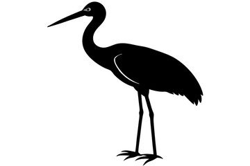 Obraz premium STORK Silhouette vector illustration