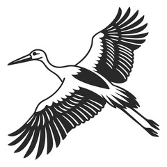 Fototapeta premium STORK Silhouette vector illustration