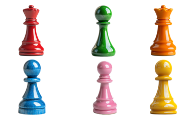 set of boards game counters isolated white background