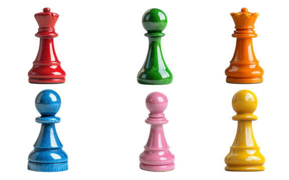 set of boards game counters isolated white background
