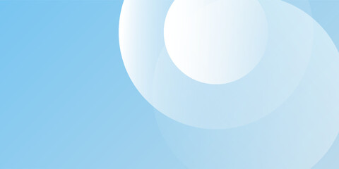 Abstract minimalist banner background, pastel colorful, blue and white gradations. Circle effect style geometric modern