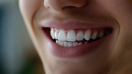 Close-up happy smile, healthy teeth