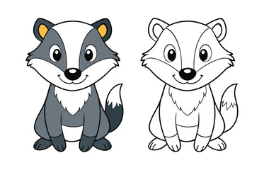  Adorable Badger Coloring Illustration Design
