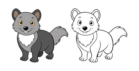 Obraz premium Unique Binturong Coloring Illustration Design