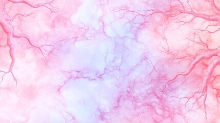 Abstract Artistic Background with Pink and Blue Veins Mimicking Neural Network Pattern