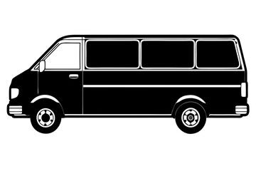 Van Silhouette vector illustration