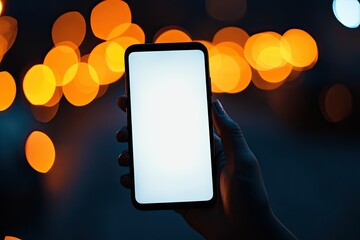 Premium Quality Visual of Une Main Tient Un Smartphone Avec Une Discussion Par Sms