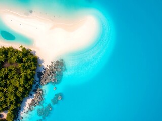 girl in the water. island, heart, water, beach, sea, love, ocean, tropical, travel, summer, sand, nature, green, paradise, landscape, palm, dream, shape, blue, abstract, aerial, holiday, vacation, mal