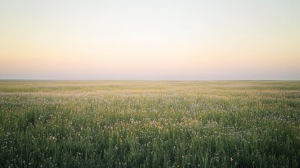 Dawn's Meadow: Wildflowers & Sunrise 