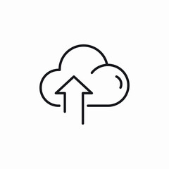 Cloud upload storage icon vector sign