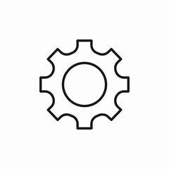 Settings gear configuration icon vector sign