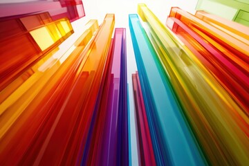 Vivid Color Abstract Representation of Financial Success
