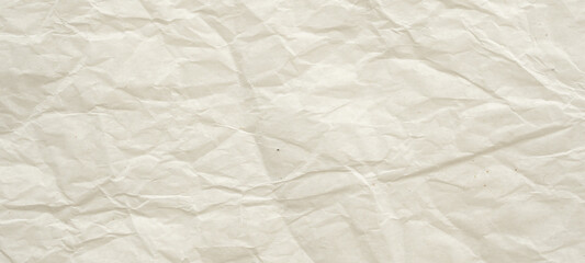 Abstract white crumpled and creased recycle paper texture background
