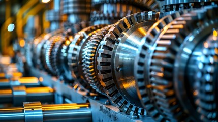 Close up of cnc metal cutters for industrial milling  a conceptual view in blue tones