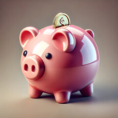 pink piggy bank
