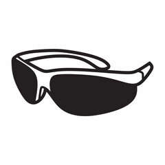 simple left facing welding goggles vector