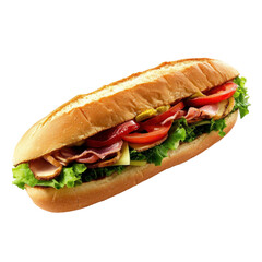 sandwich with ham and vegetables