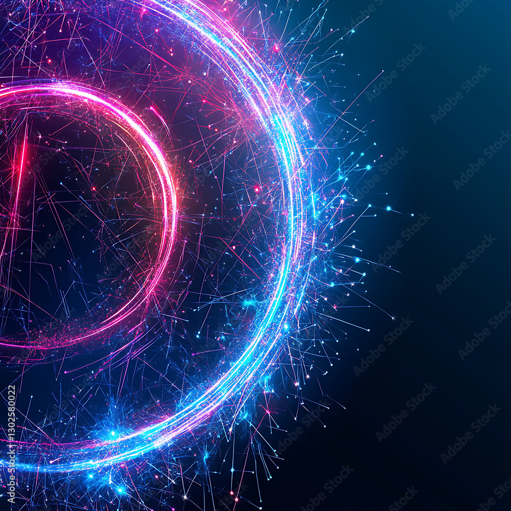Poster dynamic energy flow visualization digital art conceptual design abstract environment futuristic view