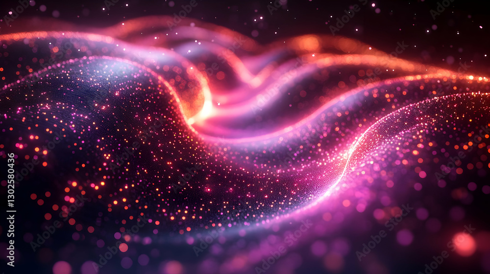 Poster abstract glowing wave pattern design
