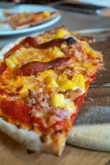 Hawaiian Pizza with Pineapple and Ham