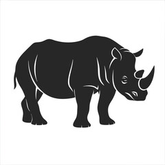 Rhino Silhouette vector illustration