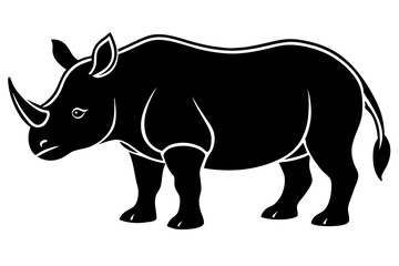 Rhino Silhouette vector illustration